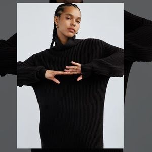 WILFRED MONTPELLIER SWEATER DRESS - BLACK - MEDIUM